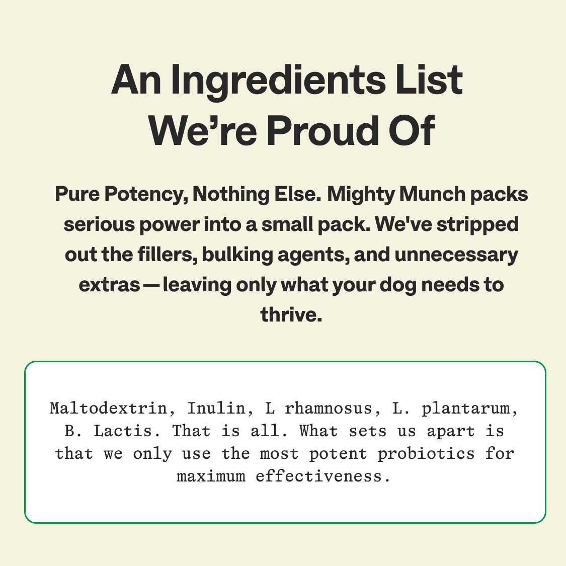 Probiotic Meal Topper